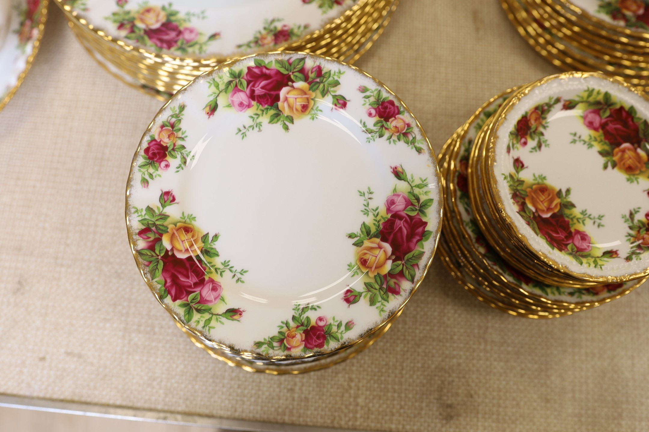 An extensive Royal Albert Old Country Roses tea and dinner service